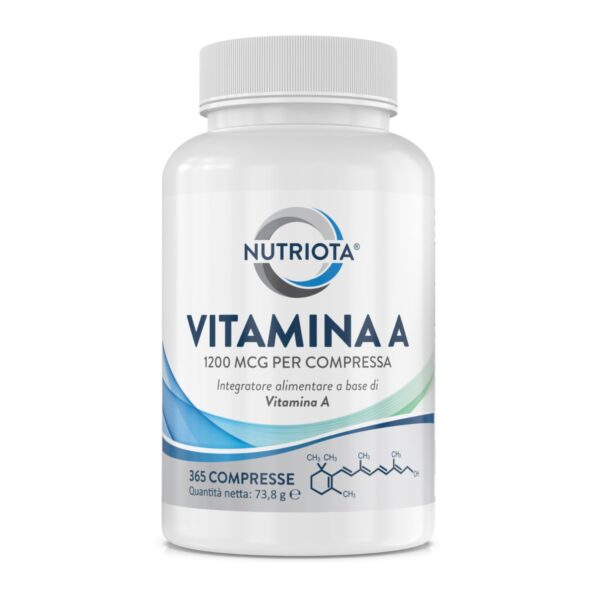 Compresse di vitamina A (come acetato di retinile) 4000 UI (1200 mcg) | 365 compresse a elevato dosaggio | Integratore di vitamina A per il normale funzionamento di pelle, occhi