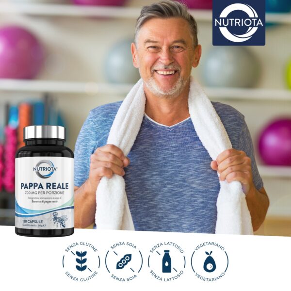 Nutriota - Pappa reale 350 mg | 120 capsule | La pappa reale assegnata alla normale funzionalità del sistema immunitario | Aiuta a migliorare i livelli di energia - Image 3